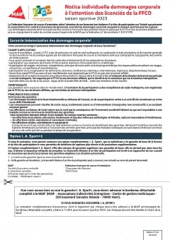 Contrat d'assurance FFCO-MAIF 2025 - Notice individuelle dommages corporels