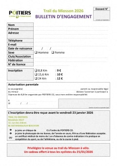 Bulletin d'engagement