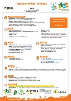 86 Orientation - Annonce de course 86 Orientation - Annonce de course